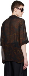 Dries Van Noten Black Printed Shirt