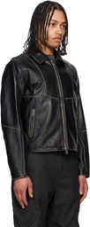 Andersson Bell SSENSE Exclusive Black Dreszen Zip-Up Leather Jacket