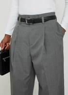 Jil Sander Pleated Wool Trousers Grey