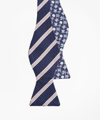 Brooks Brothers Men's Stripe with Sea Turtles Reversible Bow Tie | Navy