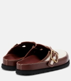 Birkenstock 1774 Boston leather-trimmed woven clogs