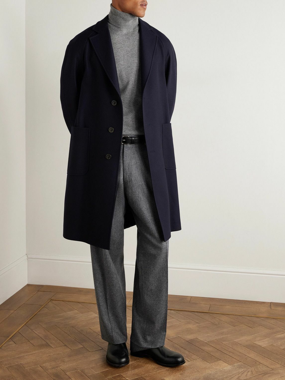 Boglioli - Virgin Wool-Blend Coat - Blue Boglioli