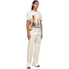 Lanvin White and Off-White Panel Babar NY T-Shirt