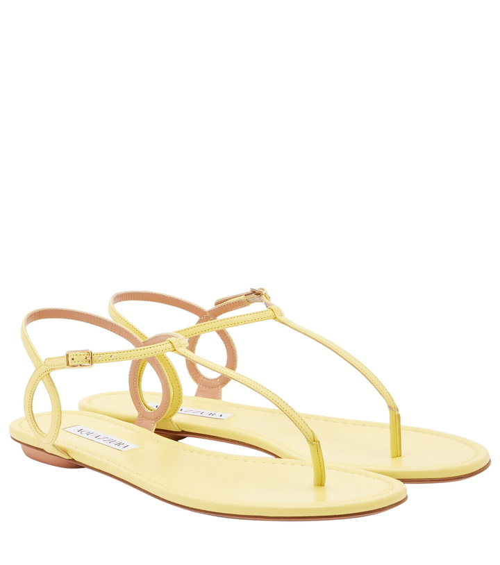 Photo: Aquazzura Almost Bare leather thong sandals