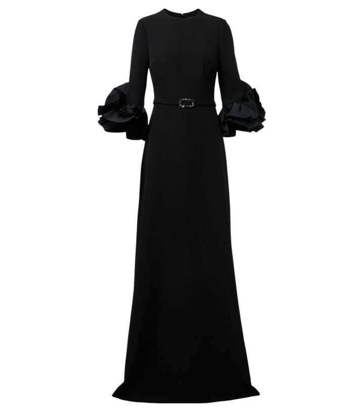 Photo: Safiyaa Belted ruffled crêpe gown