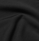 Auralee - Fleece-Back Cotton-Blend Jersey Half-Zip Sweater - Black