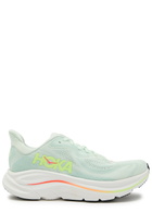 Hoka Clifton 10 Jacquard Mesh-knit Sneakers Blue
