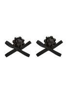 Simone Rocha Petite Bow Crystal-embellished Stud Earrings - Black - One Size