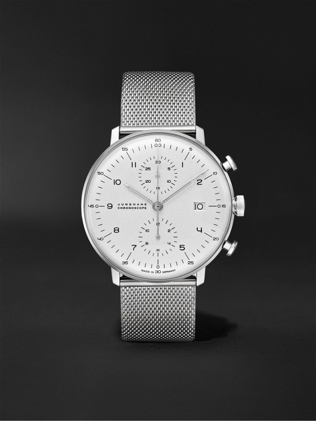 Photo: Junghans - Max Bill Chronoscope Automatic 40mm Stainless Steel Watch, Ref. No. 027/4003.48