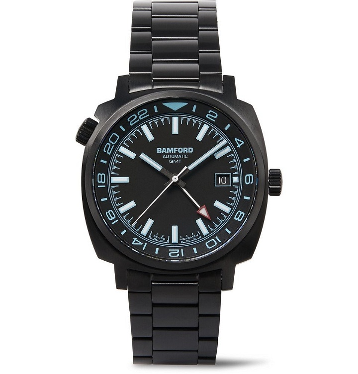Photo: Bamford Watch Department - GMT Automatic 40mm Brushed Stainless Steel Watch - Black