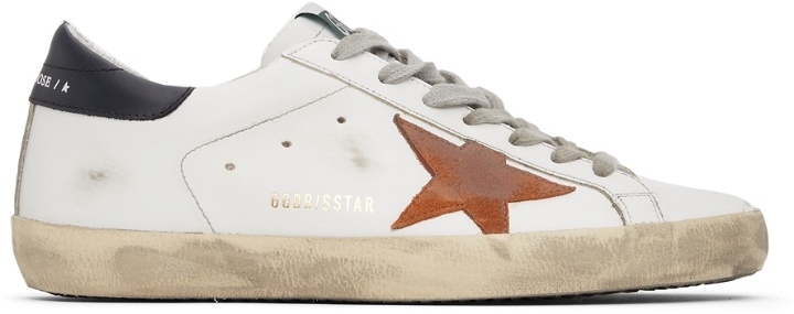 Photo: Golden Goose White & Black Suede Super-Star Sneakers