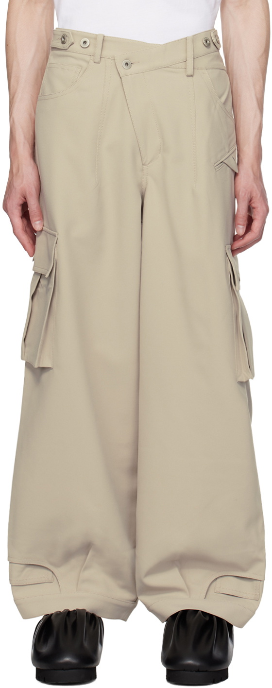 Feng Chen Wang Gray Paneled Cargo Pants
