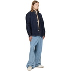 Casablanca Navy Raw Denim Shirt