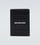 Balenciaga - Cash leather wallet with logo