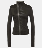 Rick Owens Gary leather and cotton jacket