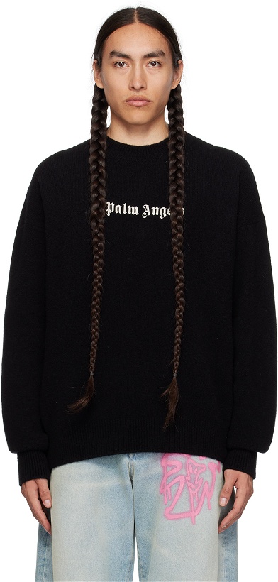 Photo: Palm Angels Black Embroidered Sweater