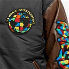 Fucking Awesome Men's Gum Stamp Varsity Puffer Jacket in Black/Brown