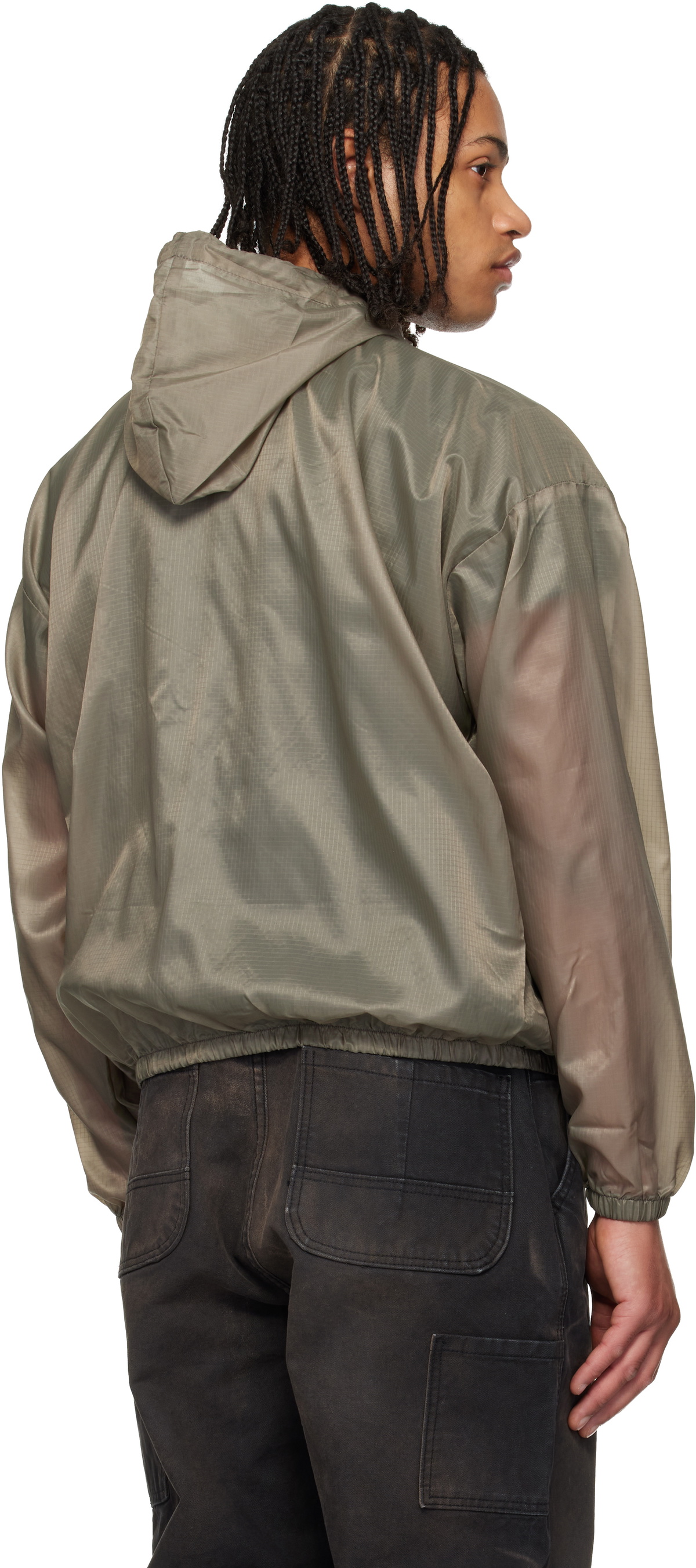ALEXANDER DIGENOVA Khaki Taped Seam Rain Jacket