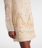 Xu Zhi Embellished chiffon minidress