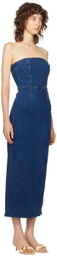 Reformation Blue Eugenia Denim Midi Dress