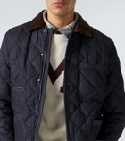 Moncler Quilted denim down jacket