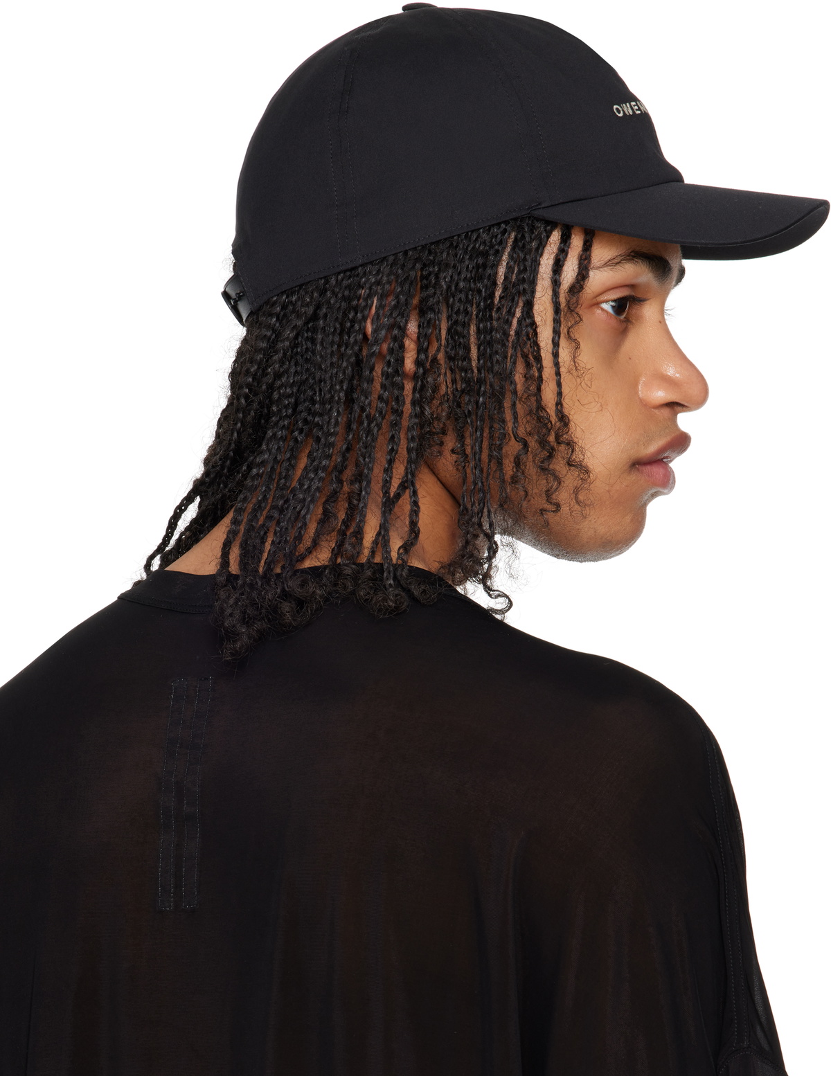 Rick Owens Black Hollywood Baseball Cap Rick Owens