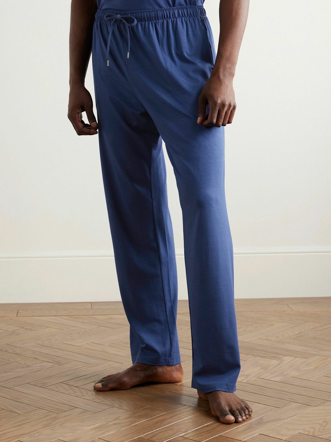 Derek Rose - Basel Stretch-Micro Modal Jersey Pyjama Trousers - Blue