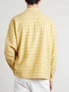 Visvim - Carrow Convertible-Collar Checked Wool Shirt - Yellow