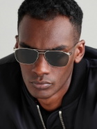 SAINT LAURENT - Aviator-Style Silver-Tone Sunglasses