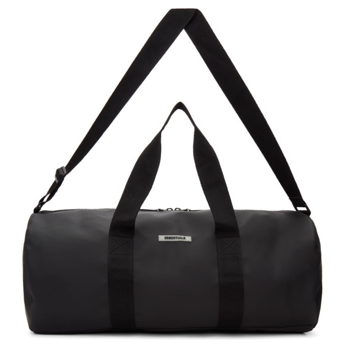 Photo: Essentials Black Coated Logo Duffle Bag