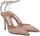Jimmy Choo Beige Saeda 100 Heels