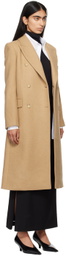 BOSS Beige Long-Length Twill Coat