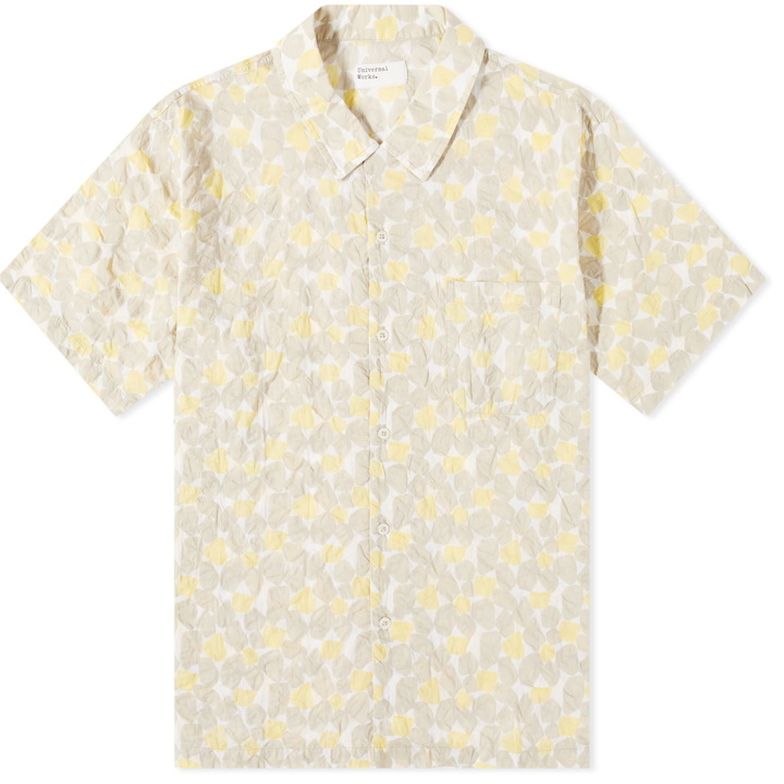 Photo: Universal Works Men's Takihyo Print Road Shirt in Yellow