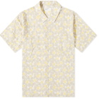 Universal Works Men's Takihyo Print Road Shirt in Yellow