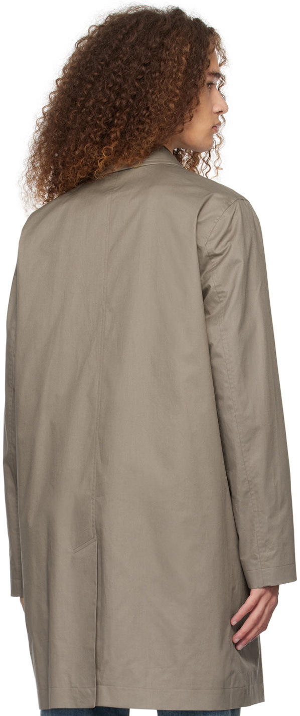 Sunspel Taupe Buttoned Coat