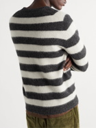 Boglioli - Striped Virgin Wool and Cashmere-Blend Sweater - Gray