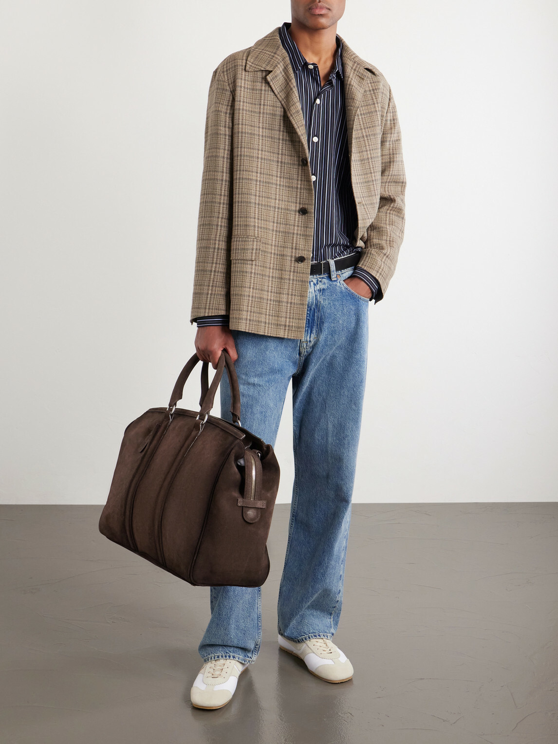 Officine Creative - Quentin 009 Suede Weekend Bag