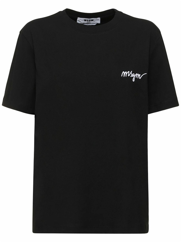 Photo: MSGM - Cotton Jersey Logo T-shirt