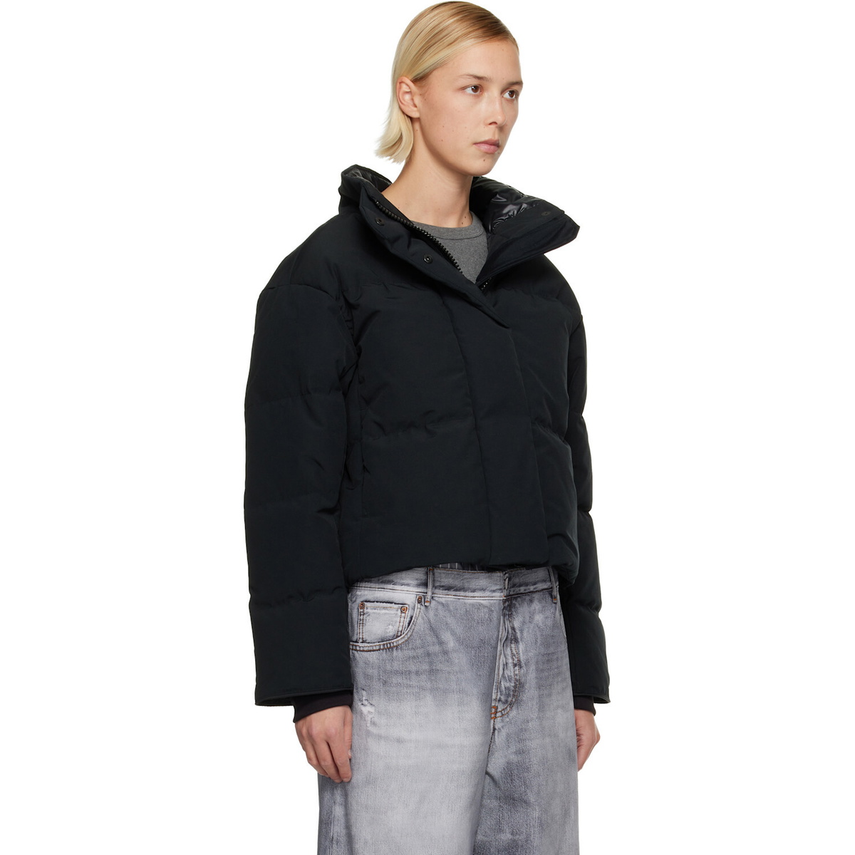 Canada Goose Black 'Black Label' Grandview Cropped Down Jacket