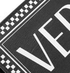Versace - Logo-Print Cross-Grain Leather Billfold Wallet - Men - Black