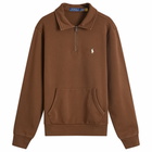 Polo Ralph Lauren Men's Hemingway Bear Half Zip Sweatshirt in Pale Russet