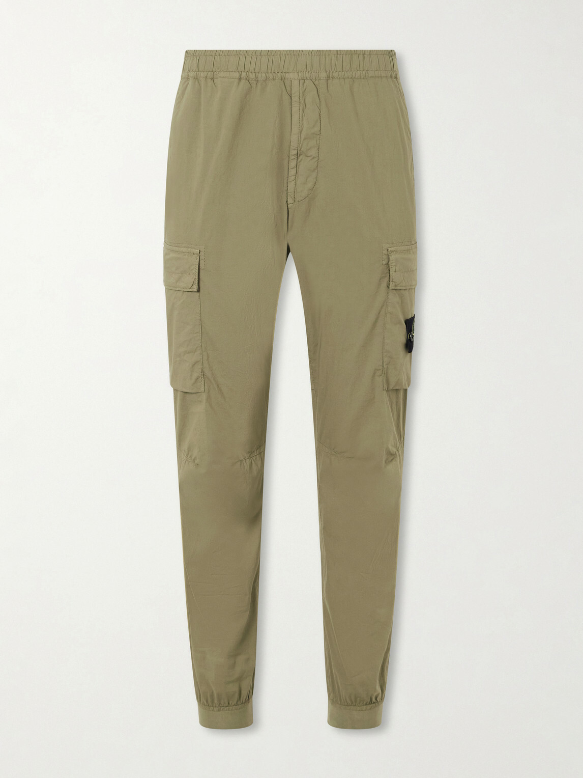 Stone Island - Tapered Stretch-Cotton Shell Cargo Trousers - Green