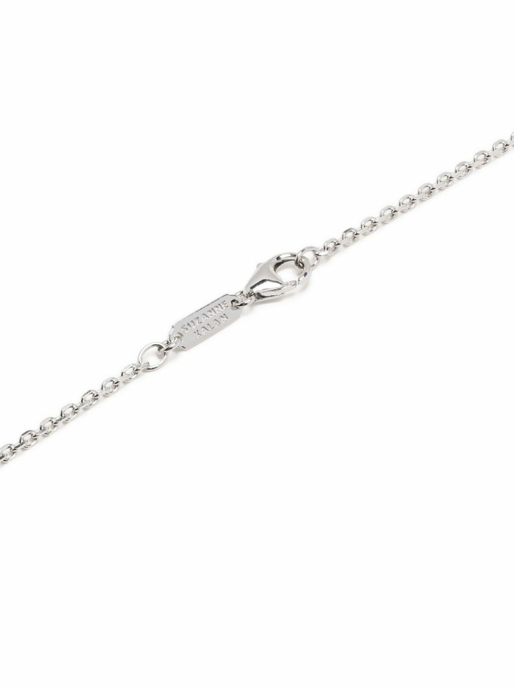 Suzanne Kalan 18K White Gold Inlay Large Sapphire Necklace