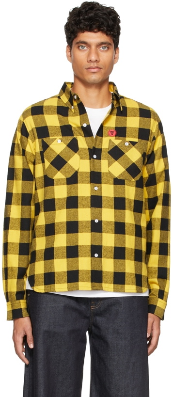 Photo: ICECREAM Yellow & Black Check Flannel Shirt