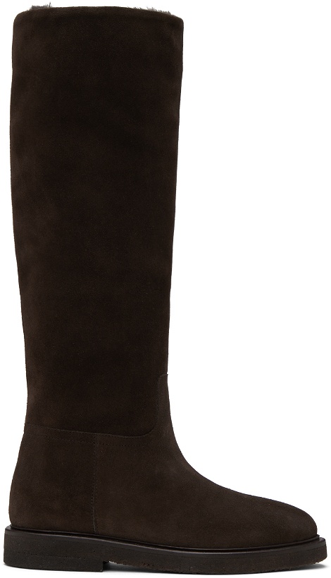Photo: Legres Brown Suede Riding Boots