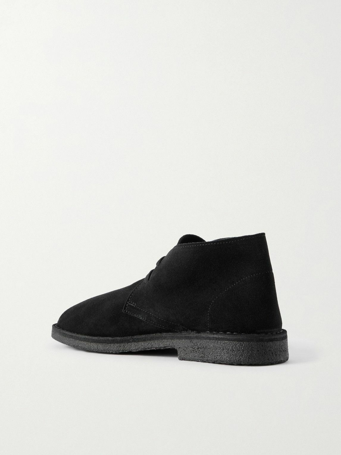 Ghiaia Cashmere - Logo-Appliquéd Suede Desert Boots - Black