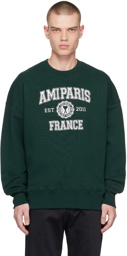 AMI Paris SSENSE Exclusive Green 'Ami Paris France' Sweatshirt