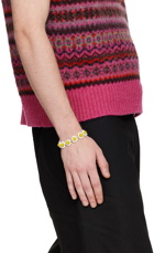 éliou SSENSE Exclusive White & Yellow Beaded Bracelet