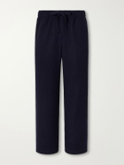 Frescobol Carioca - Luan Straight-Leg Wool Drawstring Trousers - Blue