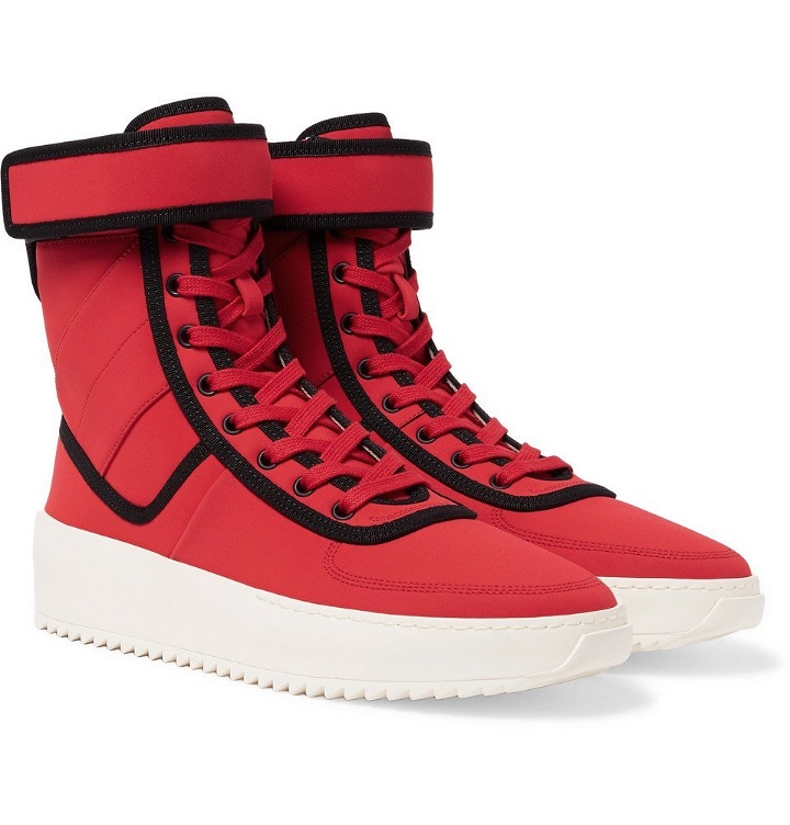 Photo: Fear of God - Military Nylon High-Top Sneakers - Men - Red